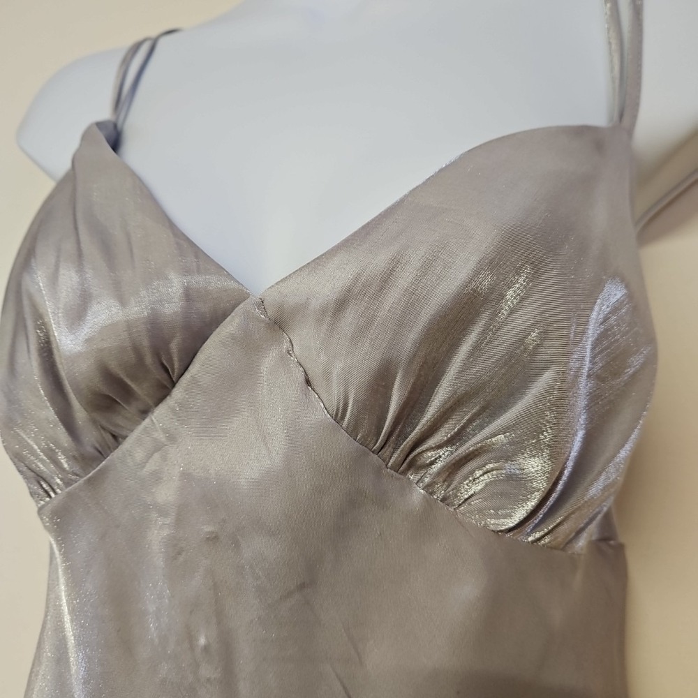 Wild‎ Fable Shimmery Gray Maxi Slip Dress Size XL NWOT Fairy Formal Prom Event - Picture 3 of 9